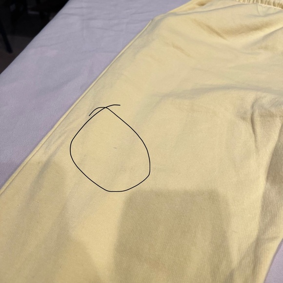 Zara Yellow Sweat Pants Joggers Classic Elastic Drawstring Waist Size Large NWT - Picture 12 of 13